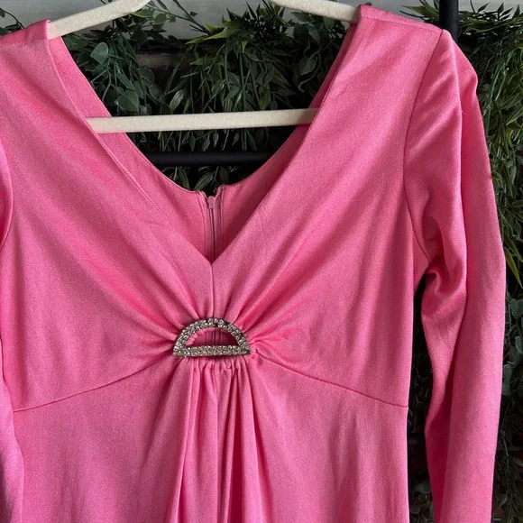 Vintage hot pink maxi dress - Picture 3 of 8